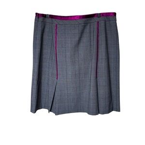 Lane Bryant Vintage Grey Plaid Mini Skirt Size 16 Preppy